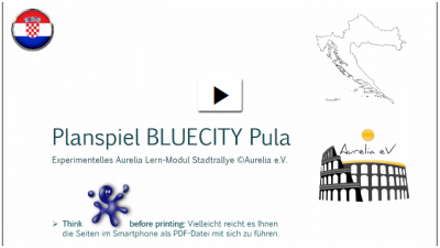 Teaser der Stadtpallye Pula,- das beliebte Wissensspiel für Klassenfahrten Kroatien